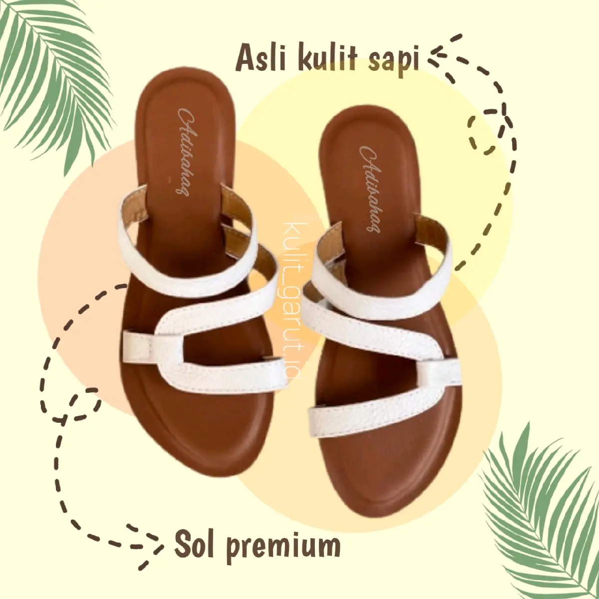 Sandal Sendal Wanita Sandal Kulit Asli Adibahaq Carrisa AQ