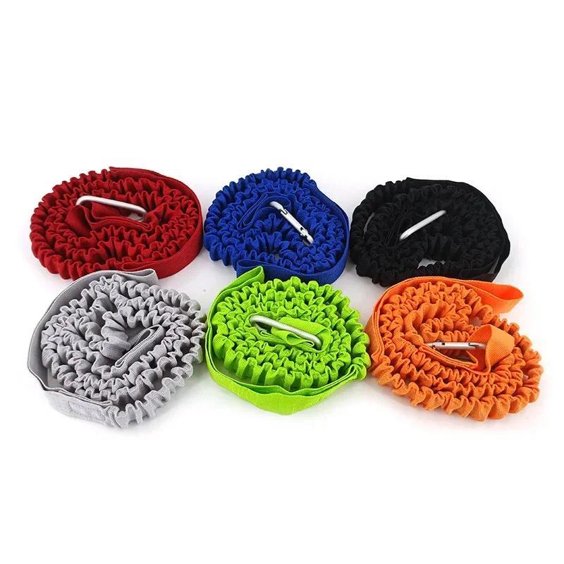 Product Introduction of 1PC Elastic Kayak Paddle Leash Fishing Rod Leash Stretchable Coiled Lanyard Leash Safety Rope Carabiner Rowing Boats Accessories 7
