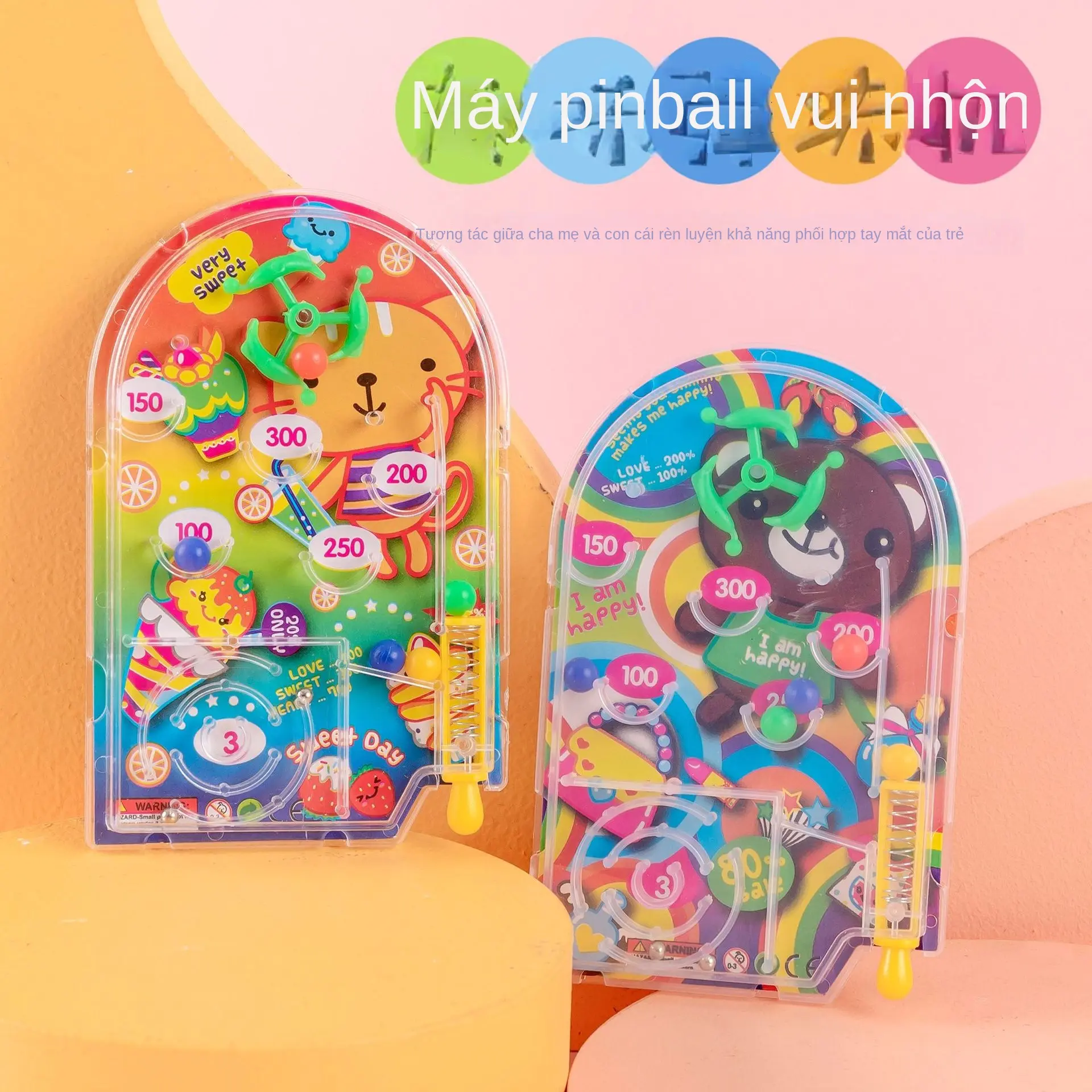 Máy Đọc Điểm Pinball, Cỡ Trung Bình Trò Chơi Cờ Bàn Pinball Sáng Tạo Cho Trẻ Em, Đồ Chơi Cầm Tay Hoạt Hình