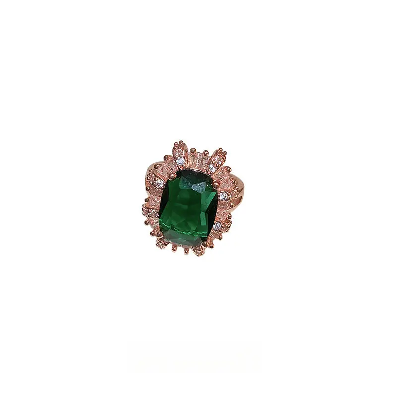 Green Open Ring Index Finger Ring Jewelry