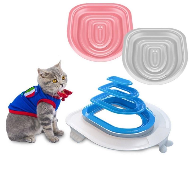 Fashion Lightweight Universal Open Type Plastic Reusable Toilet Training Seat Cat Toilet Trainer Cat Litter Box Mat Pet Accessories 5