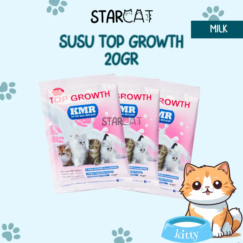SC Top Growth Susu 1 Box isi 12 Bayi Anak Kucing 0 2 Bulan Kitten Pengganti ASI Penggemuk Baru Lahir 2