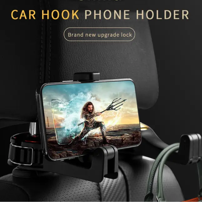 Car Hook Holder Phone 2in1 Headrest Gantungan Barang Multifungsi HM049 - XOBOX