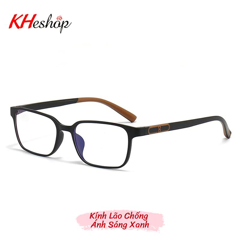 mã H217 Kính lão form vuông gọng cao cấp đủ độ lão thị càng kính chắc chắn phù hợp cô chú trung niên Voi Cao Su Tròng Kính Mắt Kính