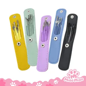 Alat Pembersih Telinga dengan Pouch Penyimpanan - Korek Kuping Bahan Stainless