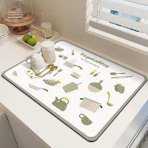 Tikar Bilik Mandi Penyerap Bumi Diatom, Reka Bentuk Kartun, Lembut, Cepat Kering, Tidak Licin, Sesuai untuk Bilik Pancuran dan Tandas Bath Supplies