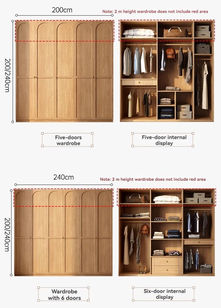 Product Introduction of [showroom] Modern simple retro a door to the top of the wardrobe home bedroom small flat door storage locker large wardrobe 38
