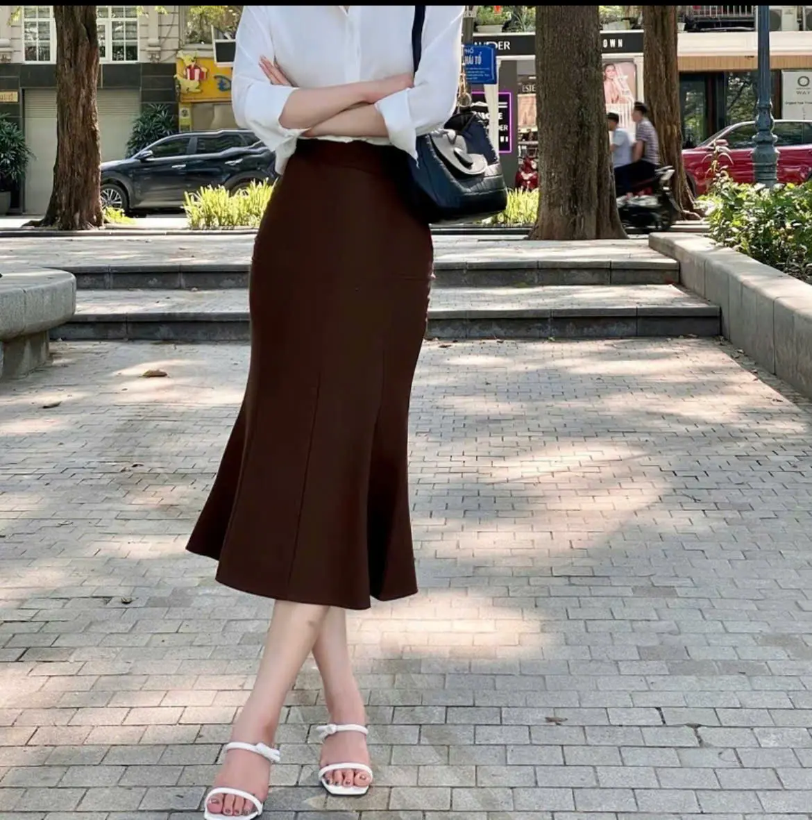 Chân váy đuôi cá( lưng chun không dây kéo) vải umi cao cấp Nữ Màu Đen Women | BigBuy360 - bigbuy360.vn