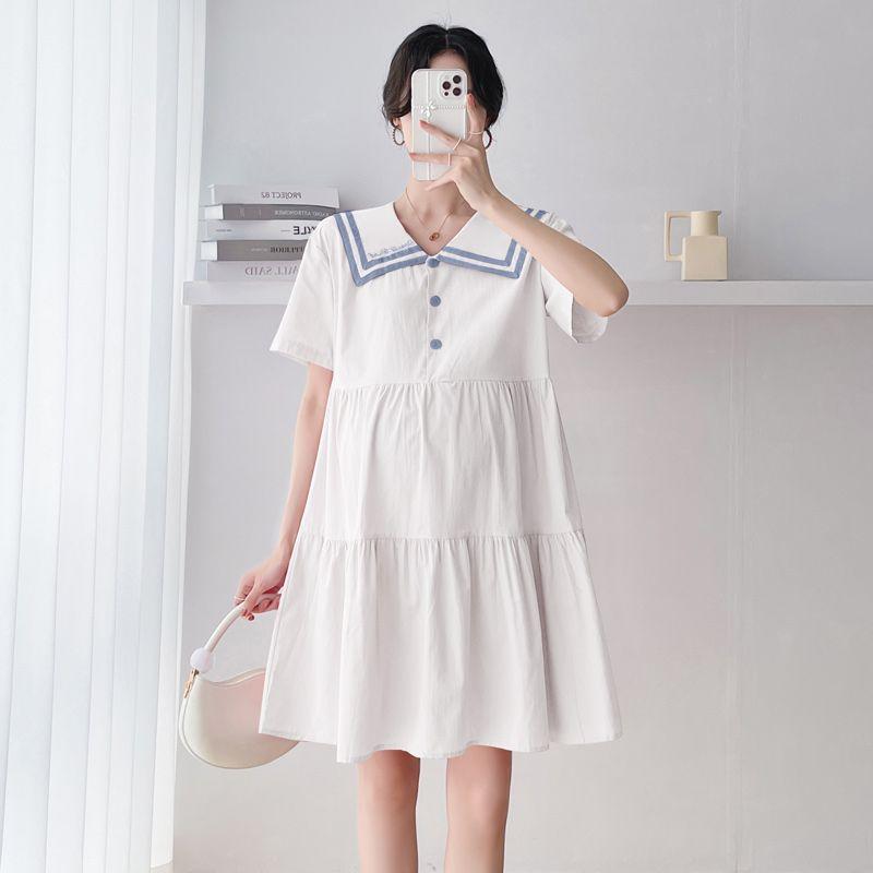 Váy Bà Bầu Cho Con Bú, Thời Trang, Sành Điệu, Mới, Váy Mùa Hè Nhỏ, Áo Cho Con Bú 2