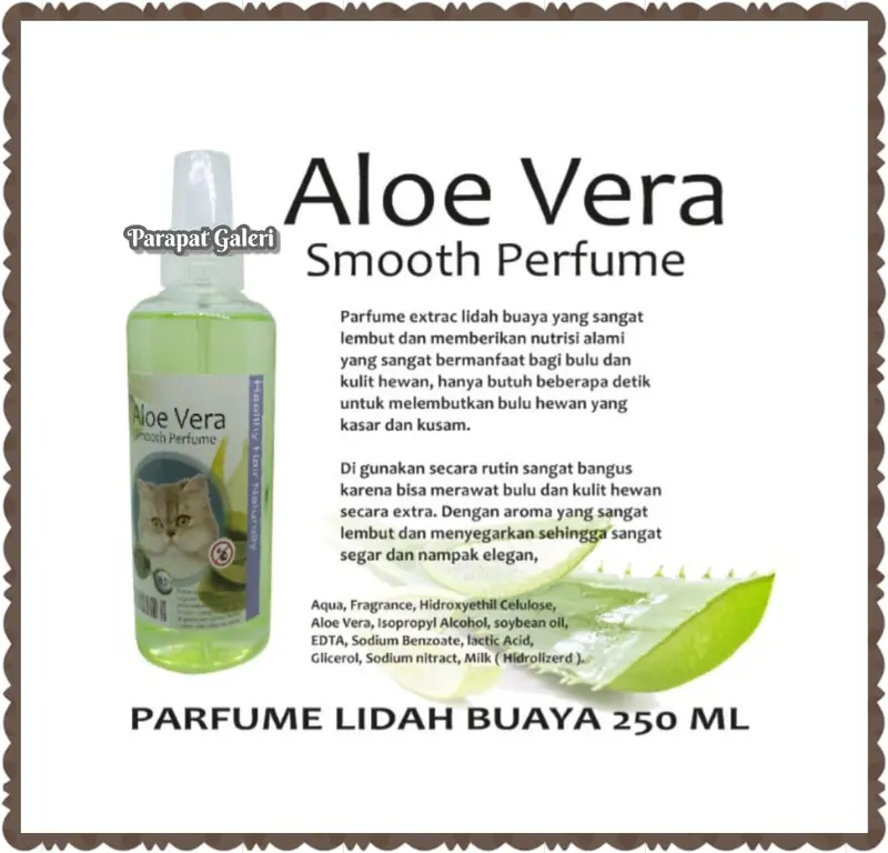 Parfum Kucing dan Anjing Aloe Extract Lidah Buaya Harum dan Lembut 250 ml 1