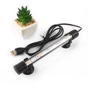 1PC 17-47cm Enchufe USB Luz para acuario LED Luz para tanque de peces Impermeable Iluminación subacuática Lámpara sumergible Lámpara para crecimiento de plantas 110-240V