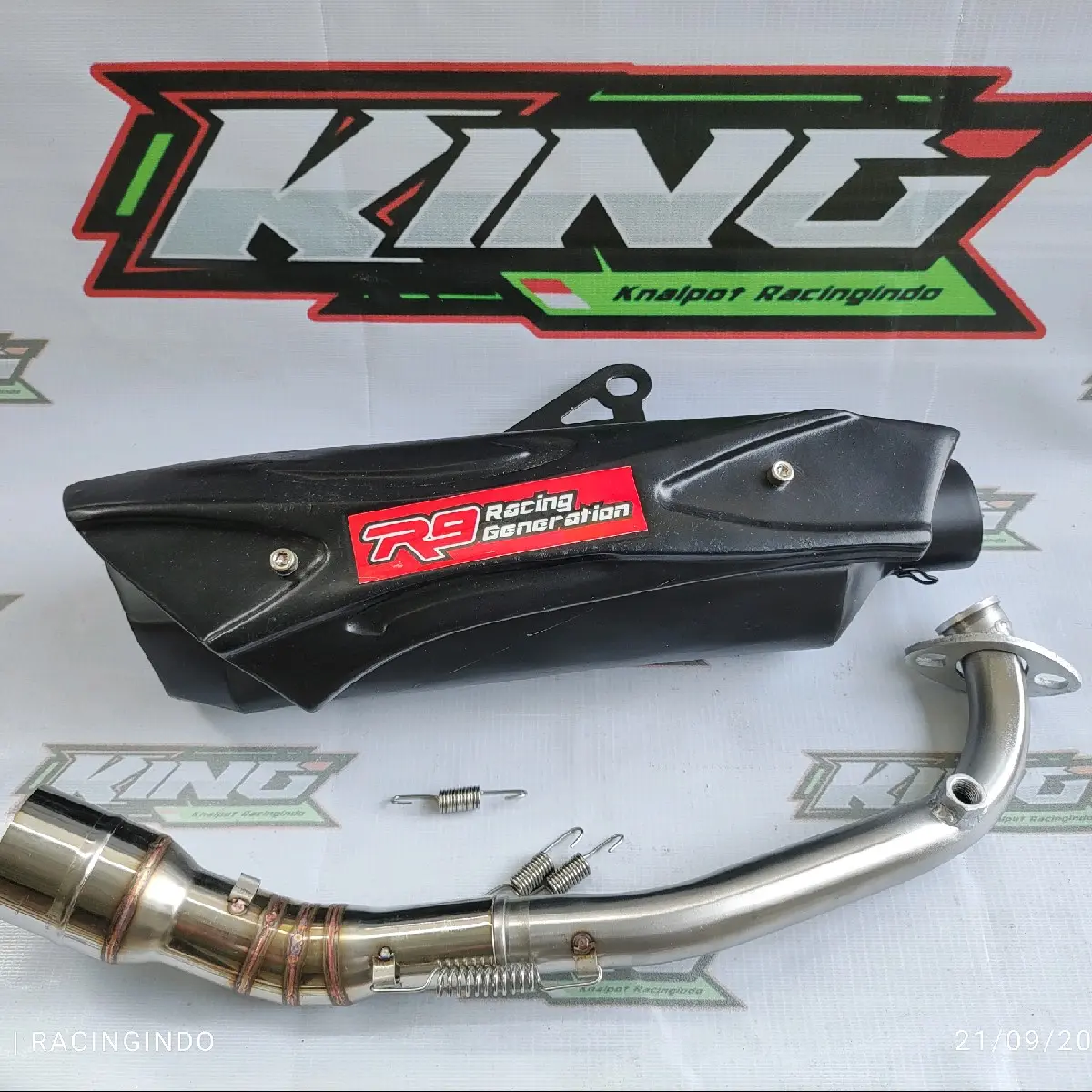 Knalpot r9 misano vario beat nmax pcx adv mio j/s/z/m3 aerox pcx lexy dll Motorcycle