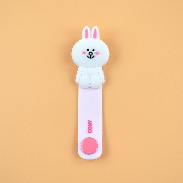 PVC soft rubber earphone nail buckle winding device button storage device snap button earphone cable manager hub 6