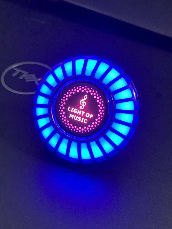 Đèn led cảm biến âm thanh, khuếch tán hương thơm (sáp thơm) gắn cửa gió điều hòa oto, xe hơi.