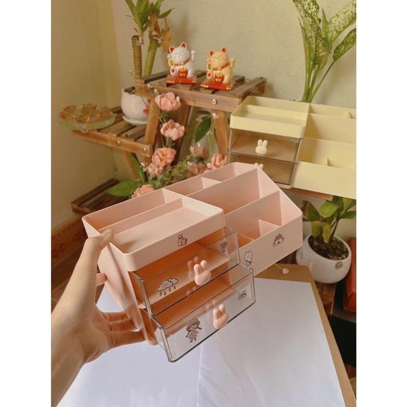 Hộp đựnġ bút để bàn 3 tầng kệ để đồ văn phòng decor bàn làm việc chia ngăn kéo đa năng - TẶNG KÈM STICKER DÁN TRANG TRÍ 6
