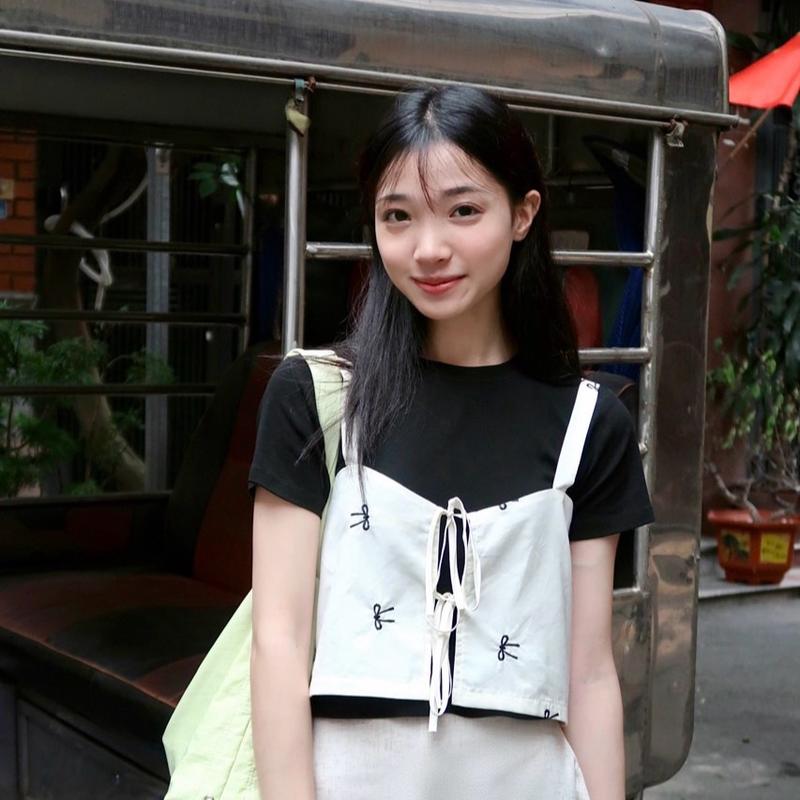 LOLLIE STUDIO - Áo hai dây nữ thêu nơ Ribbon Top TKA380 croptop chất liệu cao cấp thiết kế đáng yêu 1