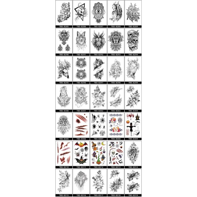Product Introduction of Colorful Tattoo Stickers, Small Arm Waterproof Tattoo Stickers, Symbols, Totem Tattoo Stickers, Temporary Tattoos, 24