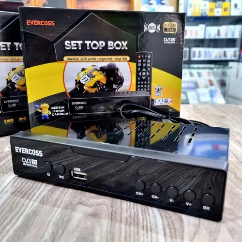 Evercoss STB Set Top Box Max Digital TV Receiver Full HD Garansi Resmi Kabel 0
