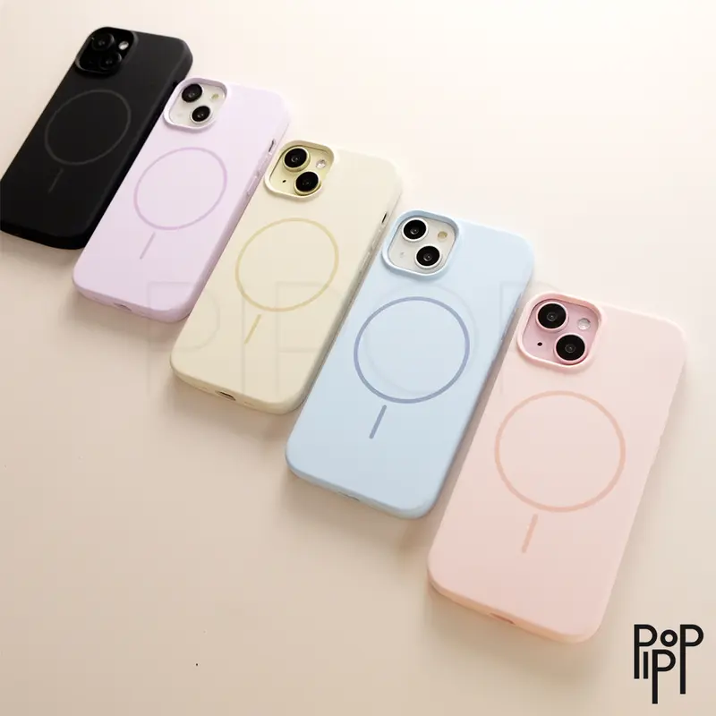 Velvet Silicone Pastel Magsafe Phone Case 0