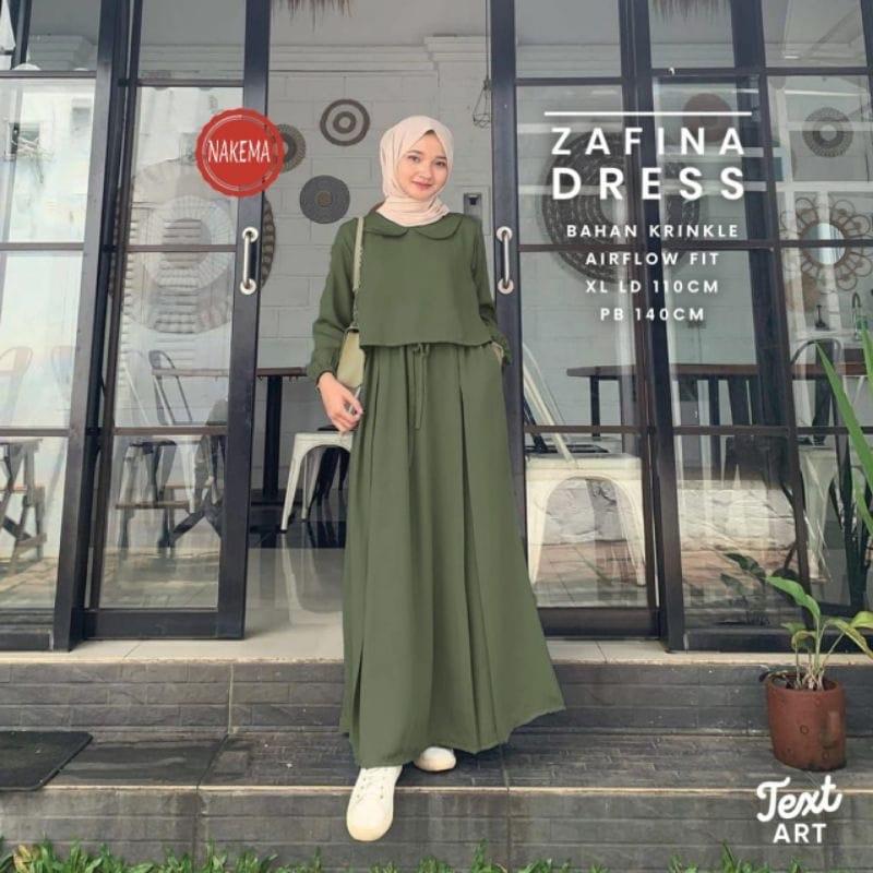 GAMIS CRINKLE KRAH MIX TALI PINGGANG / GAMIS ZAFINA CRINKLE 0