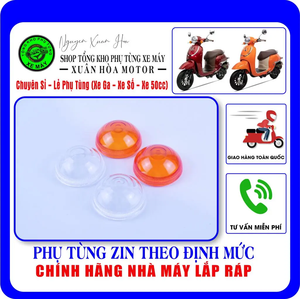 Nắp đèn xi nhan giorno 50cc/ HSV2-50cc/ Giorno 2023 (Kính đèn/chụp đèn xi nhan) Nắp được tất cả các phiên bản Giorno - Phụ Kiện Phụ Tùng