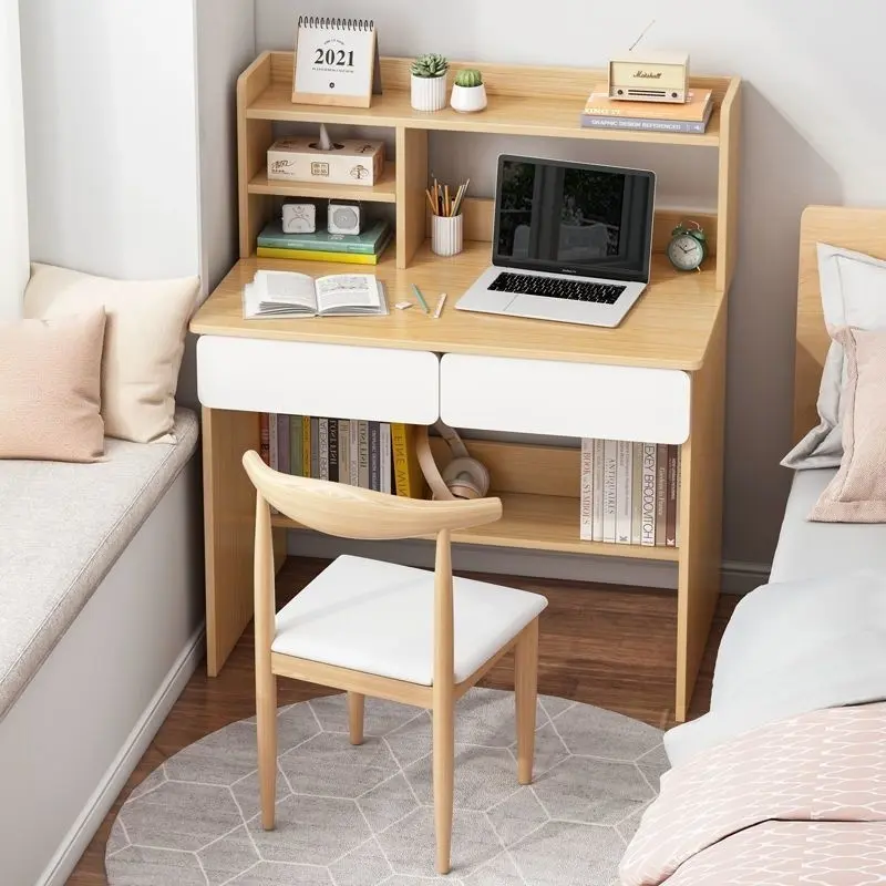 {SG Sales} Computer / Study Table/Desk Study Table with Drawer Solid Wood Mini Desk Simple Household Bedroom Small Size Girl Small Apartment Desk Student Table Home Furniture