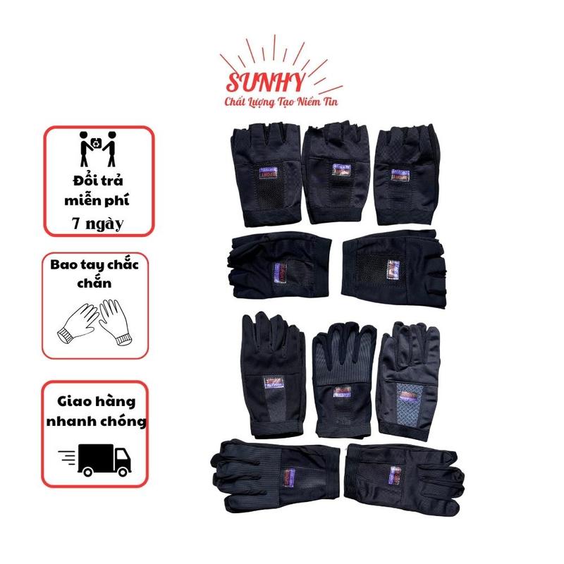 Găng tay chống nắng nam, bao tay nam phượt chống nắng hở, bít ngón SUNHY SHOP
