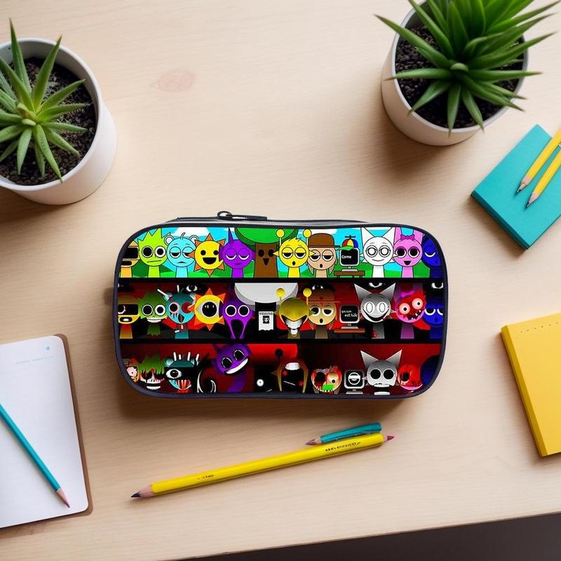 Product Introduction of กล่องปากกาผ้าใบ Sprunki Incredibox คุณภาพสูงและใหม่ แฟชั่น กล่องเครื่องเขียนอนิเมะ เหมาะสำหรับนักเรียน J9U6 22
