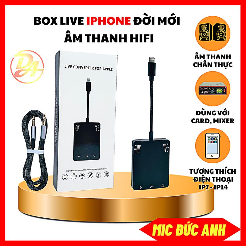  Box Live LT10 Pro Jack Chuyển Đôỉ Livestream Cho IOS Phụ Kiện Cáp Lightning Cải Thiện Âm Thanh Rõ Rệt Tích Hợp Đàm Thoại 2 Chiều Kiêm Sạc Pin Nghe Nhạc 