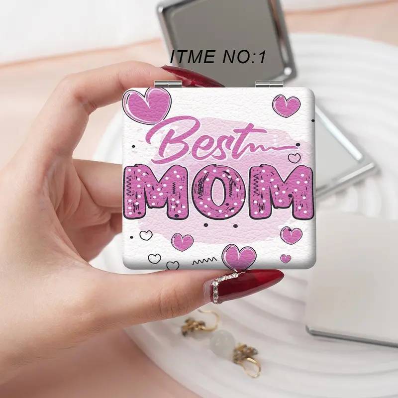 Portable Foldable Makeup Mirror, 1 Count/5 Counts Mini Handheld Makeup Mirror, Unisex All Scenes Makeup Tool for Women & Girls 4