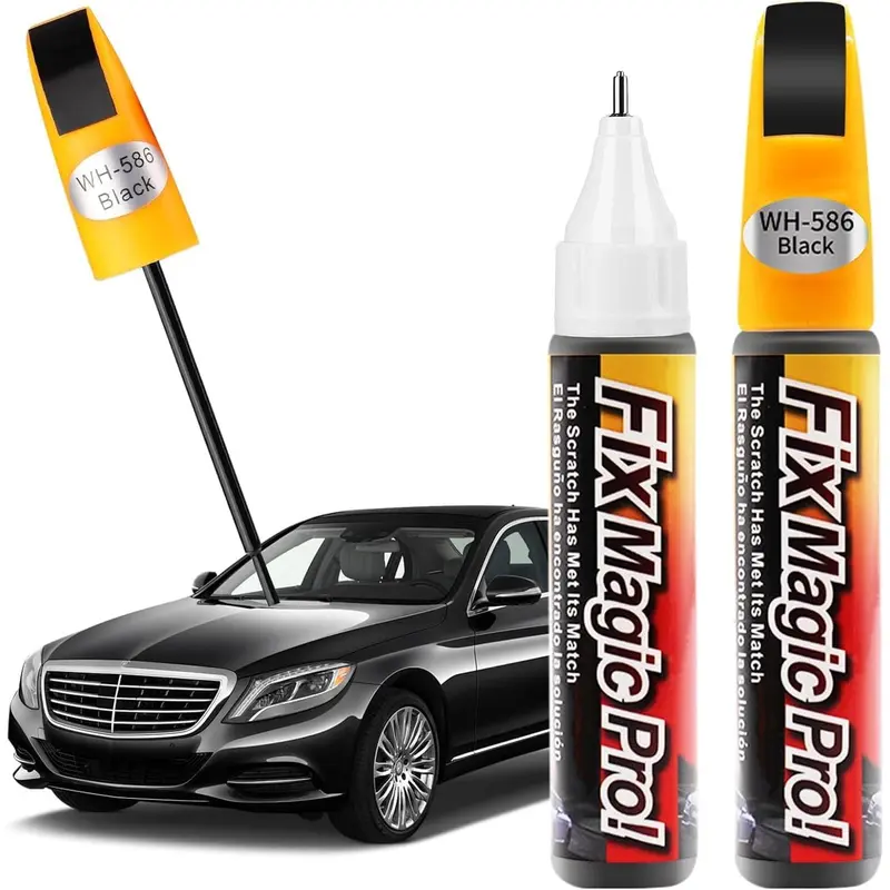 Touch Up Paint for Cars, Car Touch Up Paint Scratch Remover Pen for Vehicles Quick & Easy Solution to Erase Car Scratches Repair (Black) 0