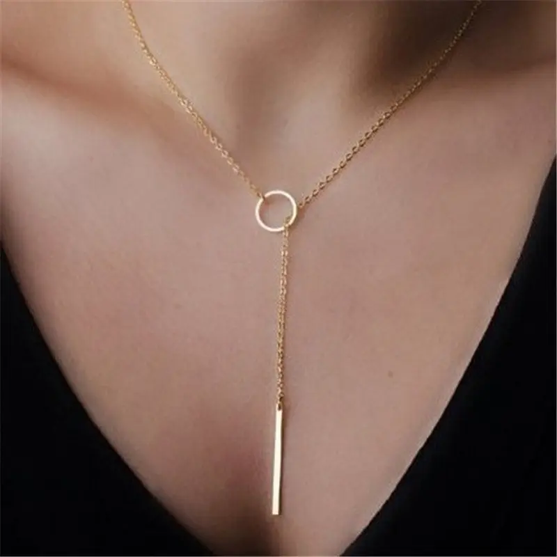 Punk Fashion Accessories, Simple and Individual Metal Ring, Short Necklace for Women, Collarbone Chain