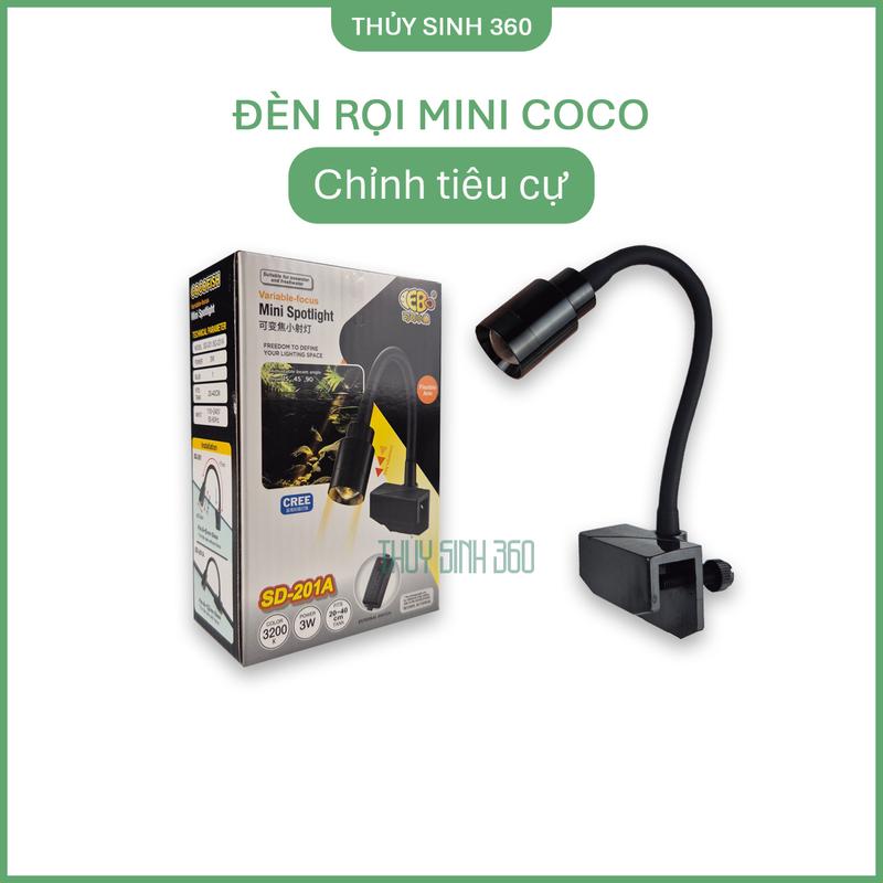 Đèn Rọi Mini Coco - Điều Chỉnh Tiêu Cự - Phù Hợp Bể Cá Cảnh, Bán Cạn, Tiếu Cảnh, Biotop