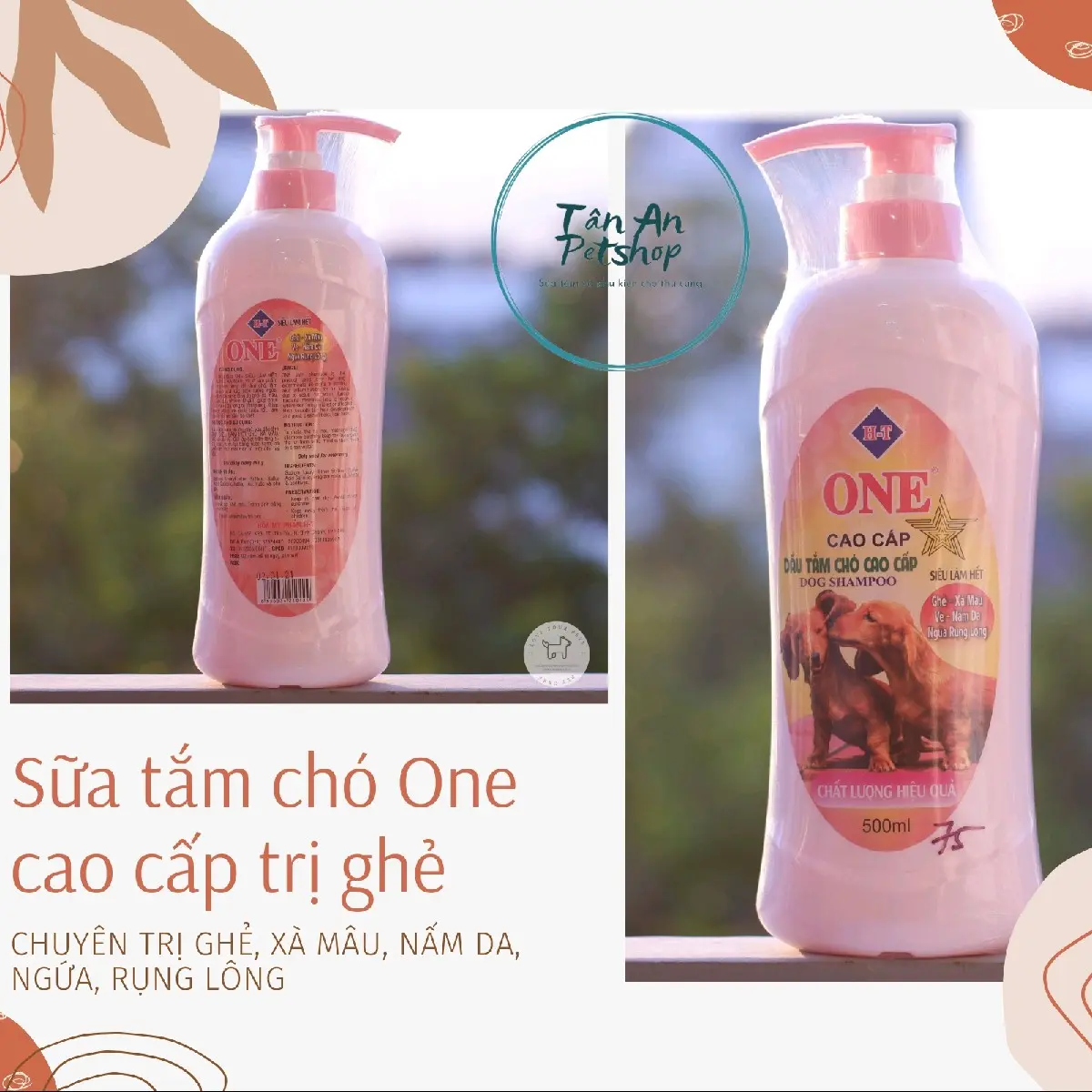 Sữa tắm chó One cao cấp siêu trị ghẻ, xà mâu, nấm da, ngứa, rụng lông