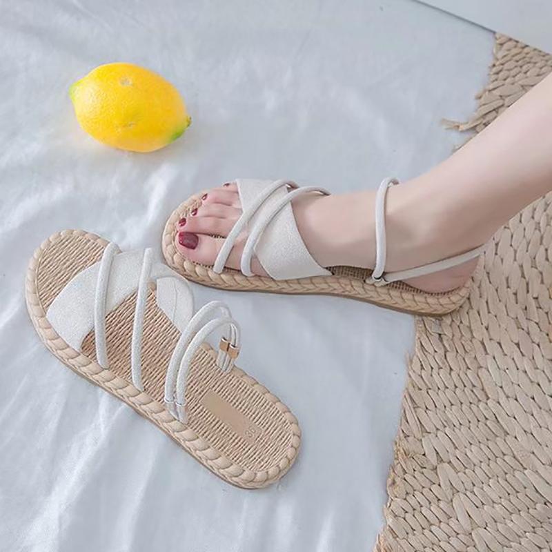 Product Introduction of รองเท้าแตะชายหาดโรมัน มีสไตล์ สายไขว้ แบน กันลื่น ลำลอง ใส่ได้ 2 แบบ 16