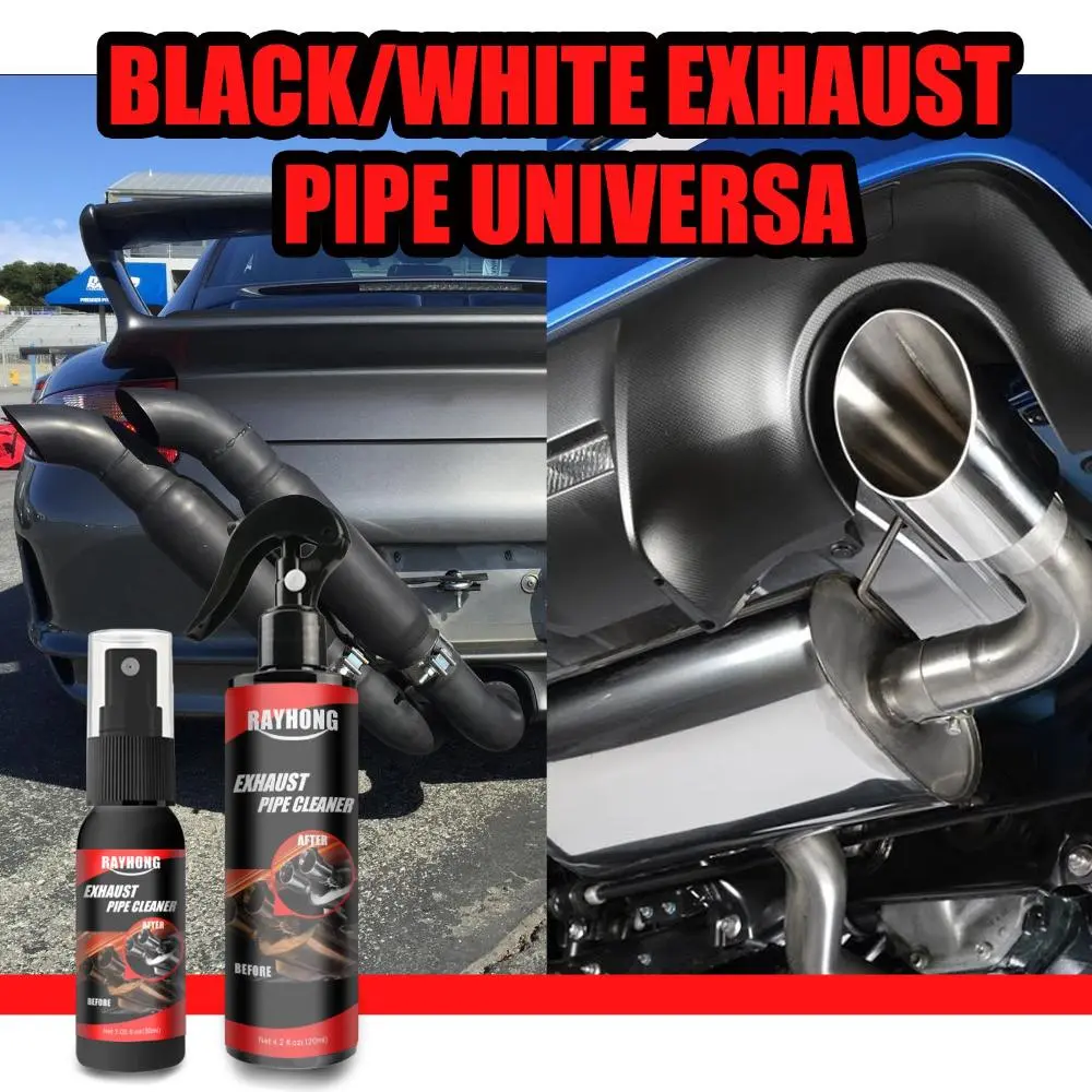 Effective With Polished Sponge With Glove Motorcycle Exhaust Pipe Cleaner Spray Maintenance Car Rust Remover Repair