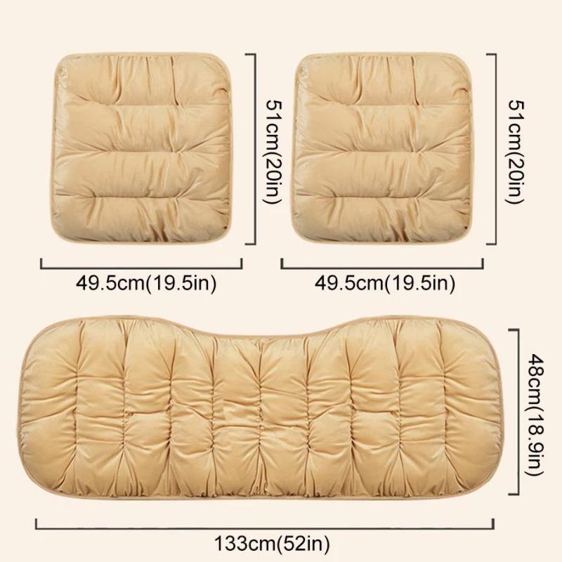 Solid Color Car Seat Cover, 1 Count Non-slip Soft Car Seat Cushion, Durable Plush Car Seat Pad, Universal Car Interior Accessories for All Seasons 1