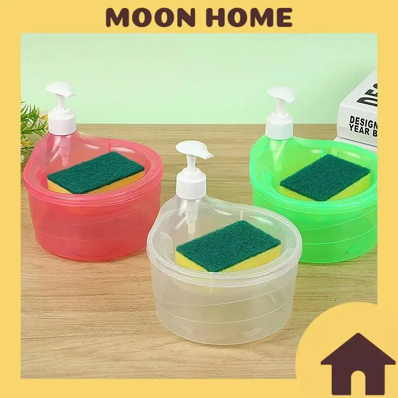 Bộ bình đựng xịt xà phòng rửa chén 2 trong 1 dạng nhấn tiện dụng cho nhà bếp
