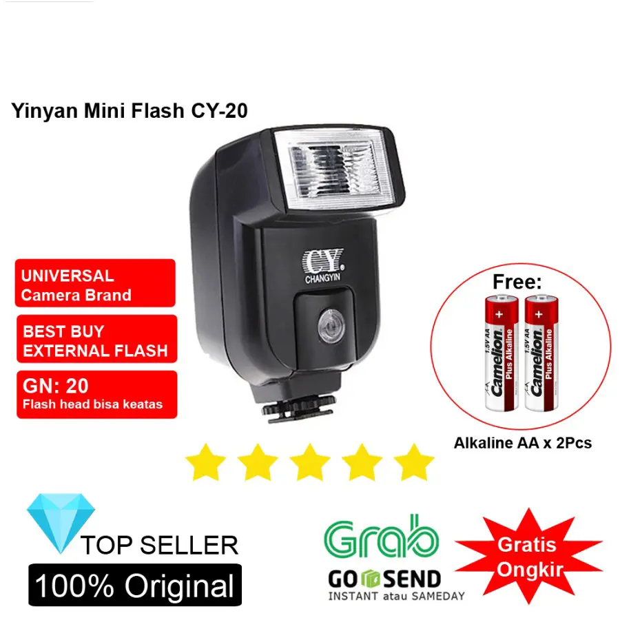 Mini Flash Universal CY-20 for Canon/Nikon/Sony/Fujifilm