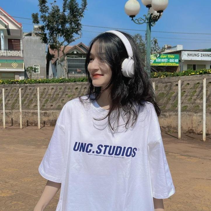 Áo thun tay lỡ form rộng DEUNCOOL Basic Tee Drop 1.0 - Màu Trắng - In UNC.STUDIOS 8