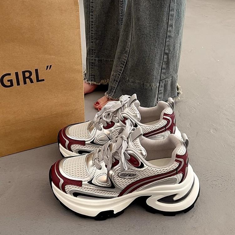 Dad Shoes Đế Dày, Dễ Phối Đồ Siêu Hot, Dành Cho Nữ, Thích Hợp Cho Mùa Lò Xo Và Mùa Thu, Tăng Chiều Cao Nhỏ Hàng Châu Âu Tuyệt Vời, Giày Thường Ngày Thể Thao, Hàng Mới Về 2024 1