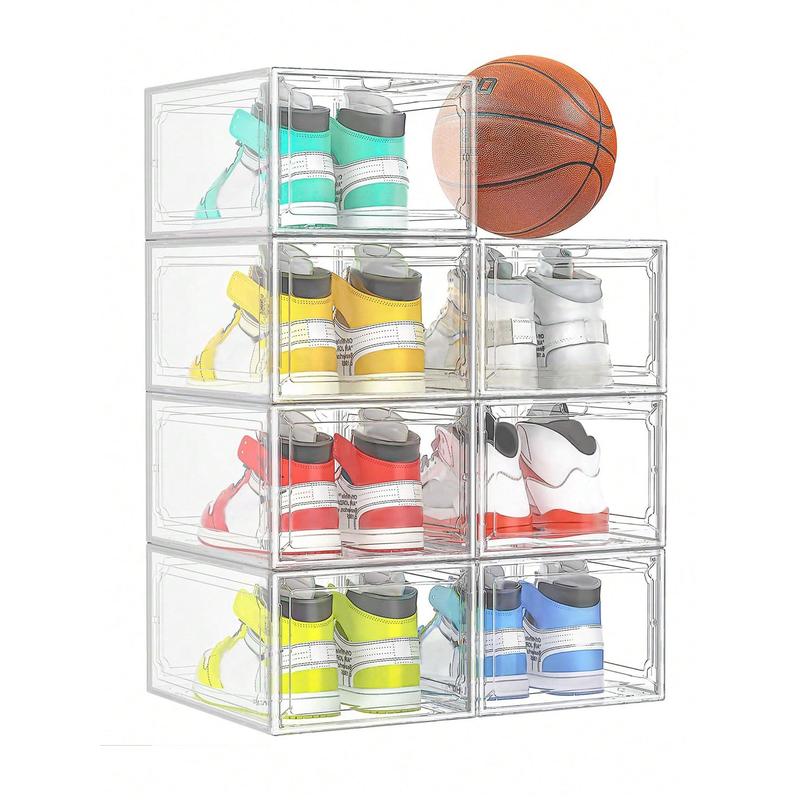 3 Packs XX-Large Shoe Storage Boxes Clear Plastic Stackable, - TikTok Shop
