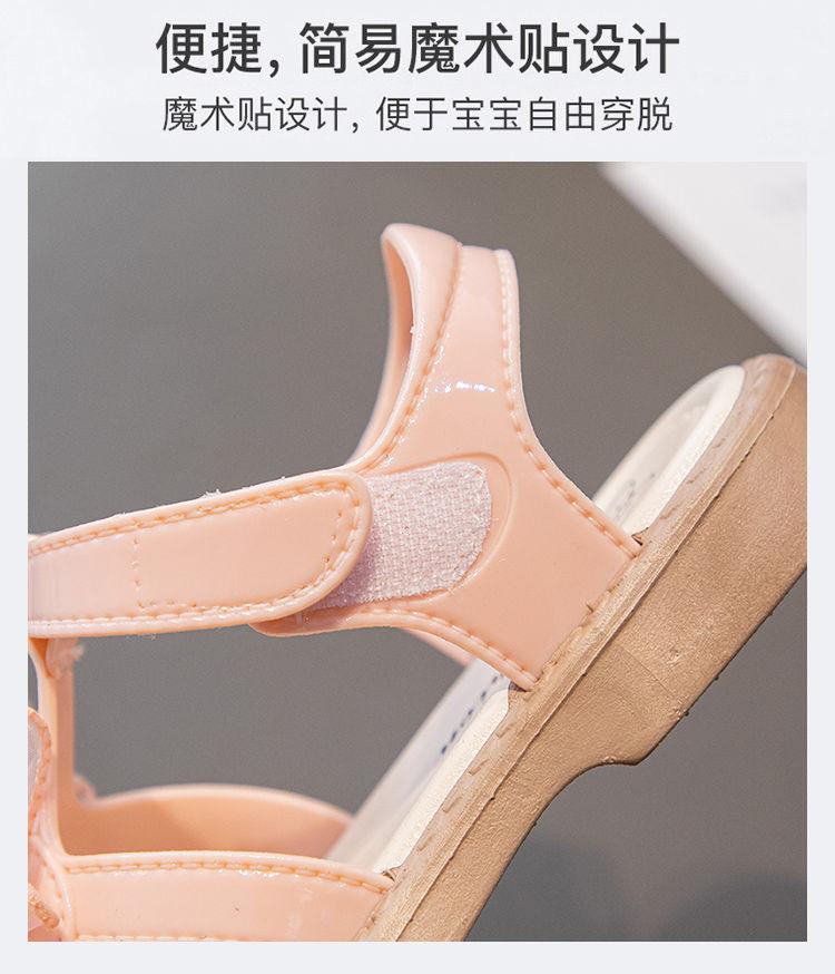 Product Introduction of New Summer Girls' Bow Sandals Anti-Collision Anti-Kick Princess Shoes Soft Bottom Non-Slip All-Matching Baby Girl Sandals 18