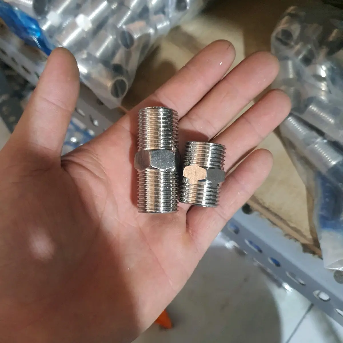 Nối Inox Kép 2 Ren Ngoài 21 Thông Dụng Inox 201 N01