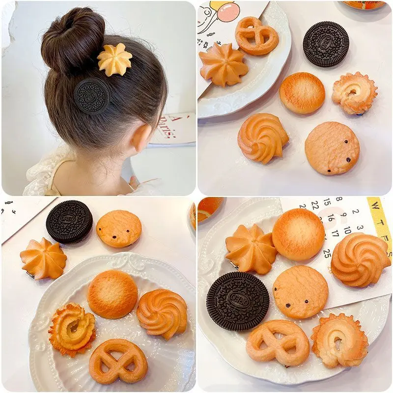Kẹp Tóc Bánh Quy Bánh Quy, Dành Cho Trẻ Em, Thực Tế, Sáng Tạo, Dễ Thương, Kẹp Tóc Người Nổi Tiếng Trên Internet, Thích Hợp Cho Tóc Mái Em Bé, Phụ Kiện Tóc, Bán Chạy Trong 30 Ngày, 2189 Mảnh