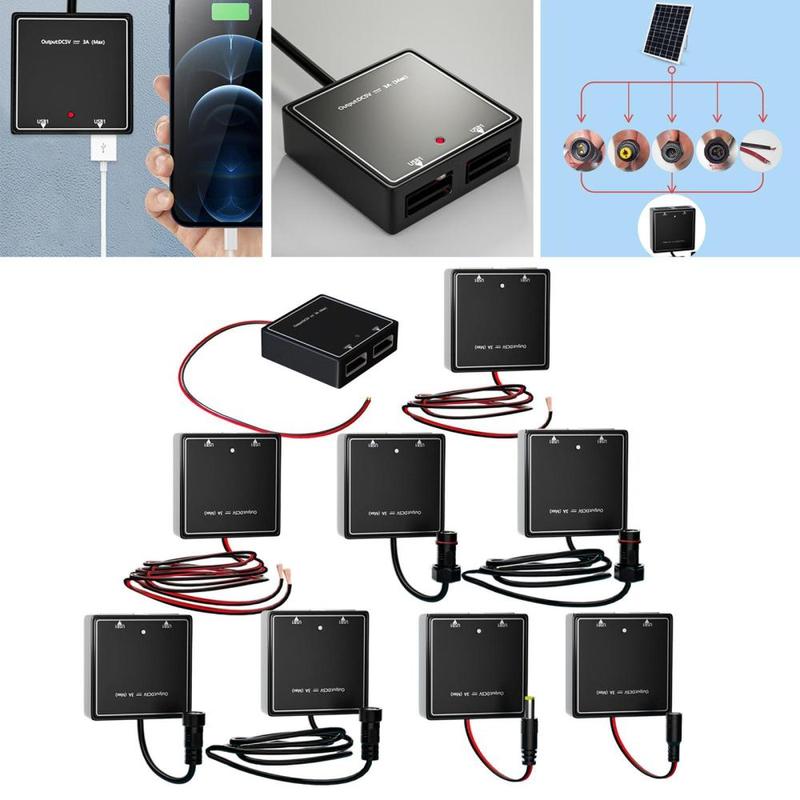 Solar Charge Controller Outdoor with 2 USB Port Smart Solar Panel Regulator 2