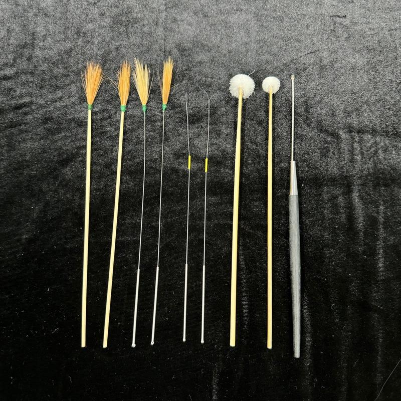 Set 9 Cây Lông Ngoáy Tai Thư Giãn Lông Vũ Lông Tròn Lông Đuôi Ngựa và Cây Móc Ráy Tai Lấy Ráy Tai