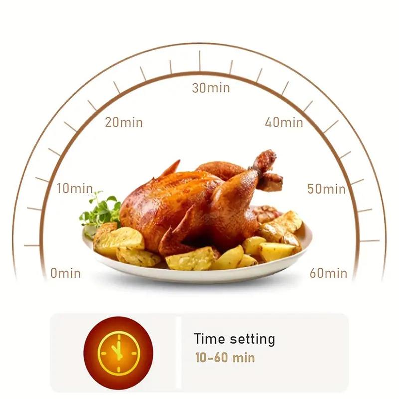4.5L Large Capacity Air Fryer, Multifunctional Touch Screen Non-stick Electric Fryer, Multi-functional Household Food Cooker, Kitchen Appliances For Daily Use, Stocking Fillers Gift 4