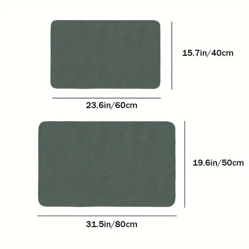 Diatomite Bath Mat, 1 Count Non-slip Quick Dry Bath Mat, Absorbent Bathroom Mat, Bathroom Accessories, Home Supplies 1