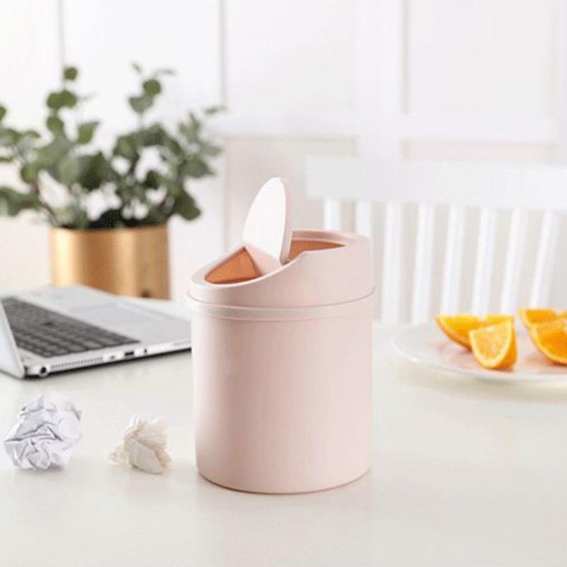 Product Introduction of Mini Desktop Bin Small Trash Can Tube With Cover Bedroom Trash Can Garbage Can Clean Workspace Storage Box Home Desk 16
